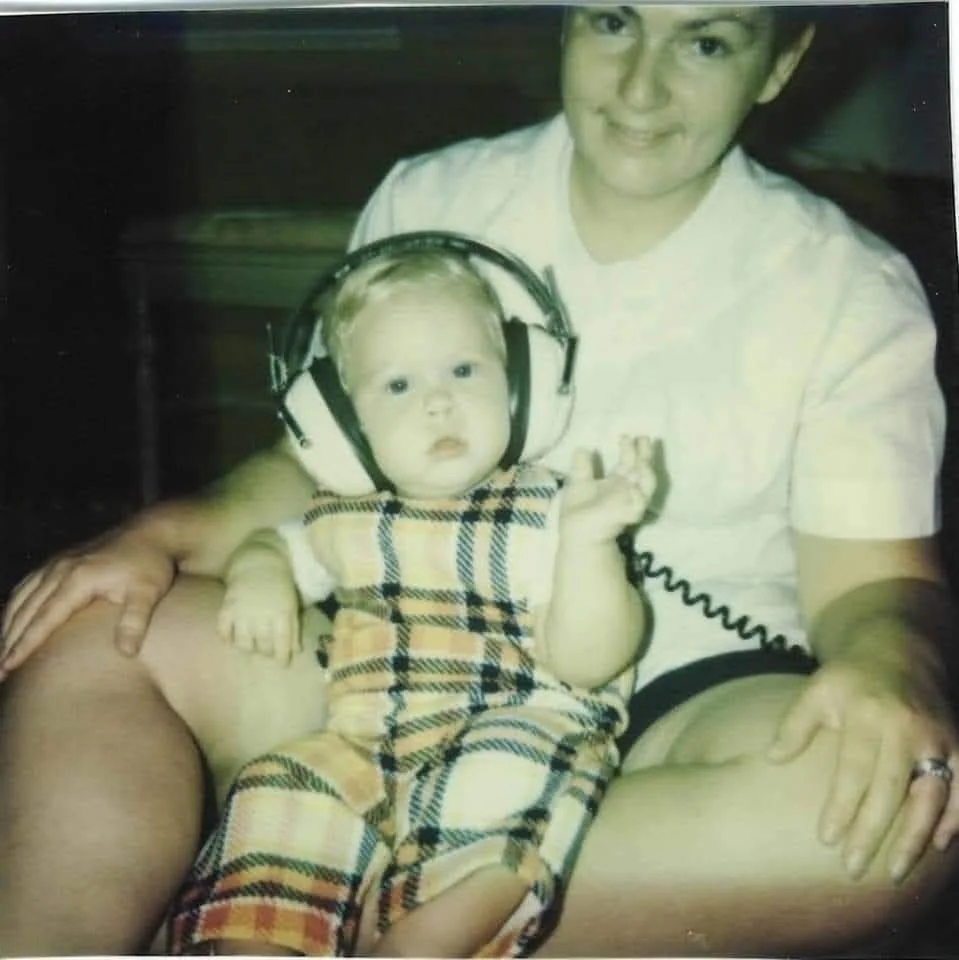 An early chapter of the journey: Billy with his mother, Sandy.
